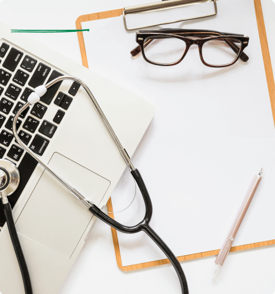 Medical equipment with laptop